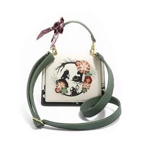 Loungefly Disney Alice in Wonderland Floral Shoulder Hand Bag Purse Silhouettes